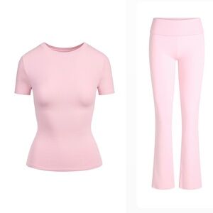 Skims Cotton Jersey T-Shirt & Foldover Pants